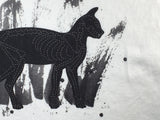 Embroidery Panel: pre-printed Halloween Skeletons - Cat, Rat, Bat, Crow