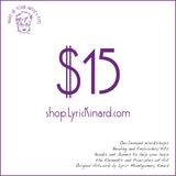 Lyric Art Gift Card
