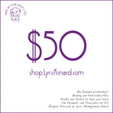 Lyric Art Gift Card