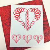Heart Nouveau Digital Download Coloring Pages