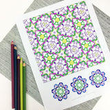 Deco: digital download celtic knot coloring pages