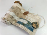 textile art stitched scroll by lyric kinard