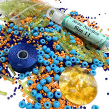 Fiesta Bead Kit: beads, thread, needle, cabochon