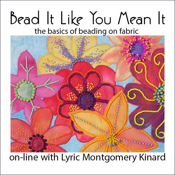 Online Course: Bead It Like You Mean It pt 1, the basics of beading on fabric