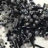 Beautiful Bag of Beads: black grey
