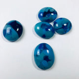 6 Fused Glass Cabochons