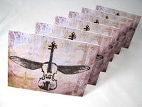 Blank Notecards: Signature Violin in Flight
