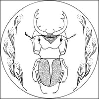 Embroidery Kit by Lyric Kinard All Buggy Stag Beetle