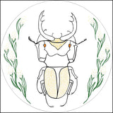Embroidery Kit by Lyric Kinard All Buggy Stag Beetle